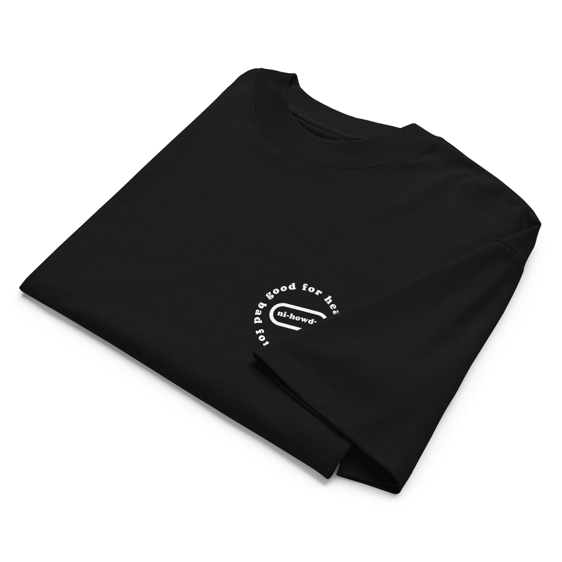 NOSEEDZ Unisex organic oversized high neck t-shirt