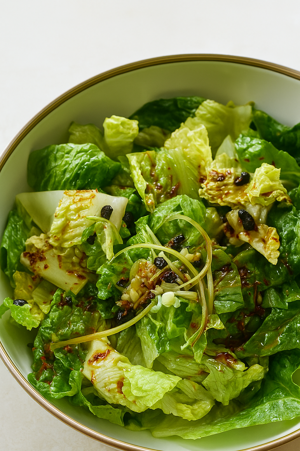 Sour and Spicy Leafy Green Salad