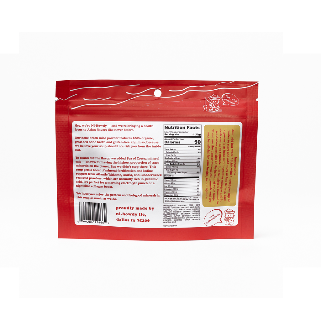 Instant Bone Broth Miso Powder | Seed Oil Free | Gluten Free | Preservative Free