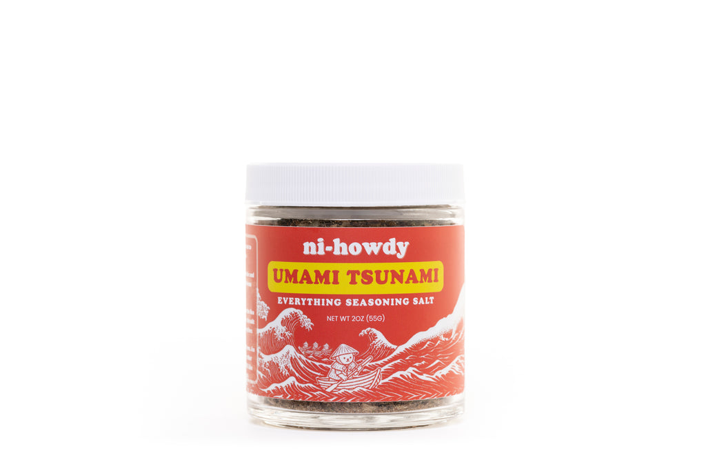 Umami Tsunami everything seasoning salt by Ni-Howdy with Asian-inspired umami flavor